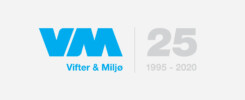 Vifter & Miljø logo med 25 år 1995 - 2020