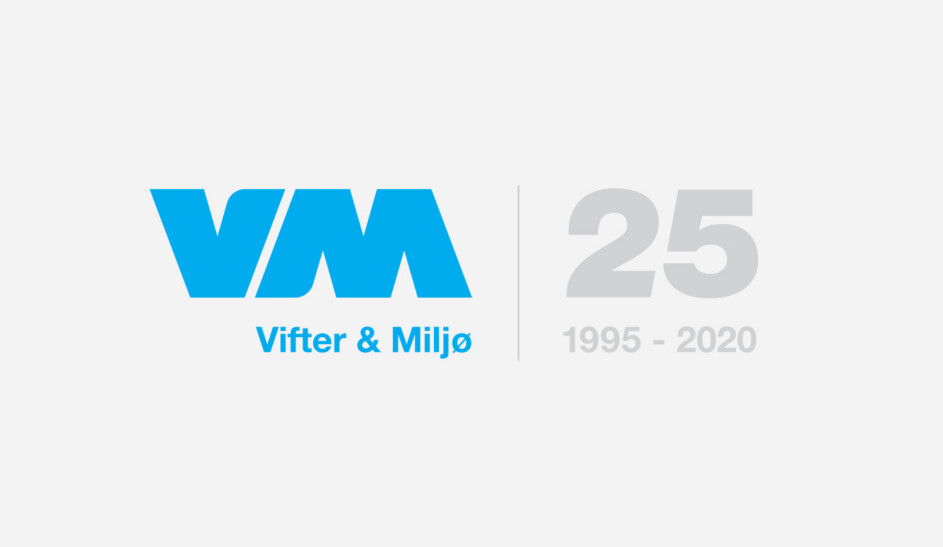 Vifter & Miljø logo med 25 år 1995 - 2020